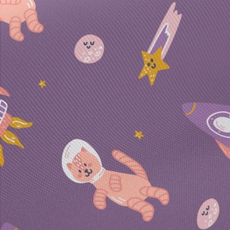Rocket Space Cat Midweight Cotton Poplin