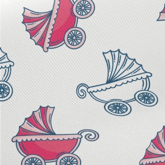 Two-color Baby Stroller Midweight Cotton Poplin
