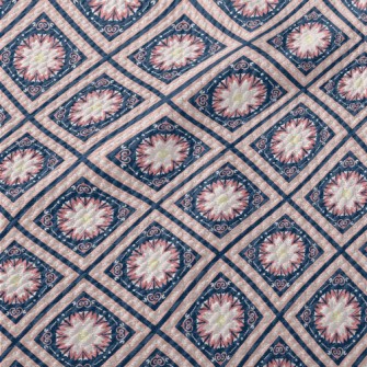 Beautiful Tile Flowers Birdseye Piqué