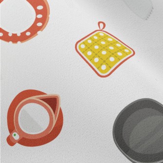 Cute Polka Dot Kitchenware Chiffon
