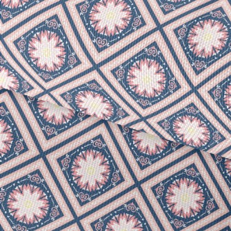 Beautiful Tile Flowers Waterproof Oxford