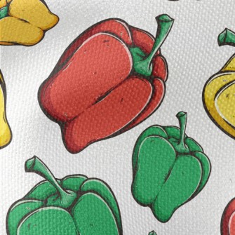 3D Colorful Bell Pepper Waterproof Canvas