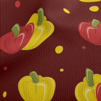 Classic Bicolor Bell Pepper Athletic Mesh Flat Back