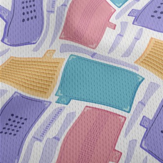 Colorful Target Plate Knife Athletic Mesh Flat Back