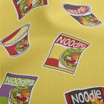 Convenient Instant Noodles Athletic Mesh Flat Back