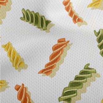 Three-color Italian Curly Past Athletic Mesh Flat Back