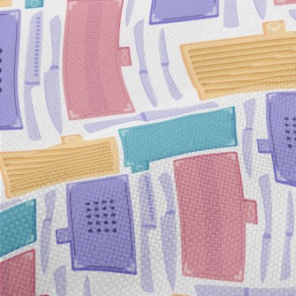 Colorful Target Plate Knife Performance Linen