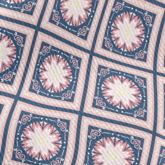 Beautiful Tile Flowers Standard Corduroy