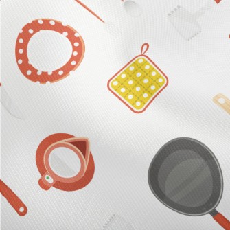 Cute Polka Dot Kitchenware Dobby