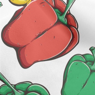 3D Colorful Bell Pepper Micro Fleece