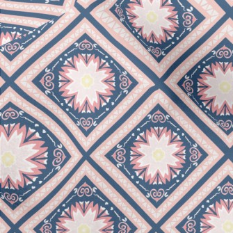 Beautiful Tile Flowers Micro Fleece
