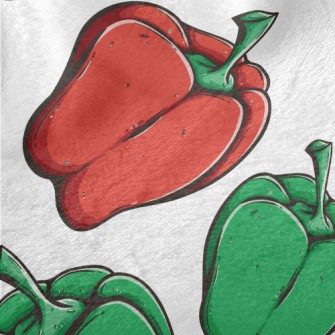 3D Colorful Bell Pepper Minky