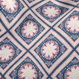 Beautiful Tile Flowers Minky