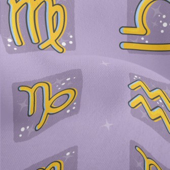 Mystical Zodiac Symbols Lightweight Performance Linen