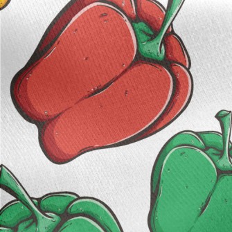 3D Colorful Bell Pepper Jersey Backed Fleece