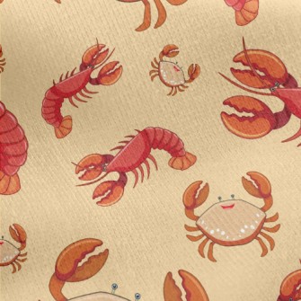 Lobster Crab Jersey Backed Fleece