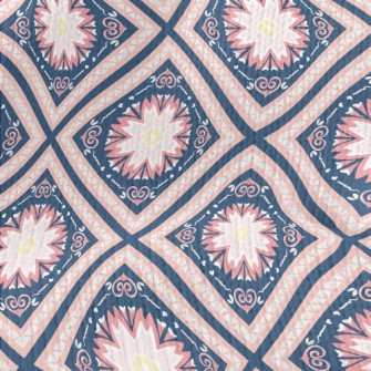 Beautiful Tile Flowers Stretch Jersey