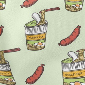 Sausage With Instant Noodles Lightweight Cotton Poplin