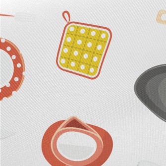 Cute Polka Dot Kitchenware Midweight Cotton Poplin