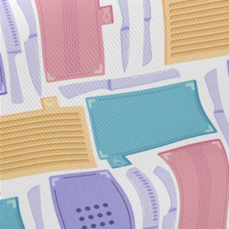 Colorful Target Plate Knife Midweight Cotton Poplin