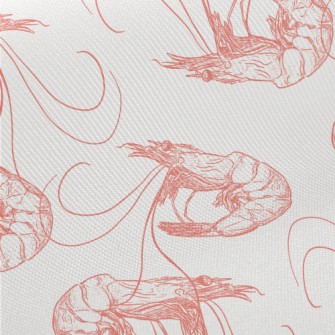 Fresh And Delicious Shrimp Midweight Cotton Poplin