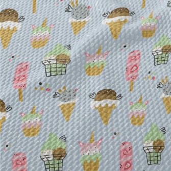 Cartoon Ice Cream Birdseye Piqué