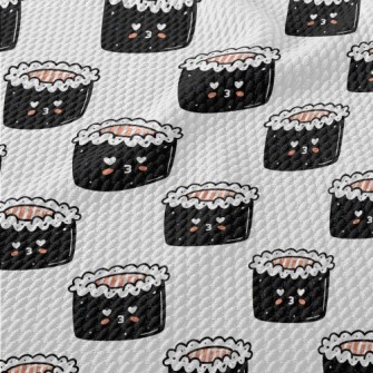 Cute Pouty Sushi Birdseye Piqué