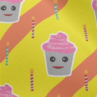 Cup Cake With Candles Chiffon