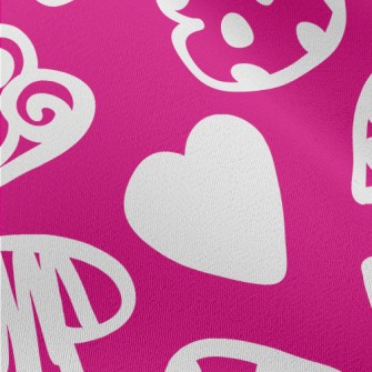 Graffiti Pattern Love Heart Chiffon