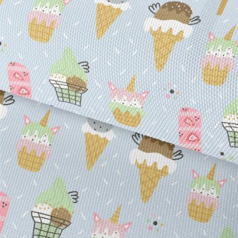 Cartoon Ice Cream Waterproof Oxford