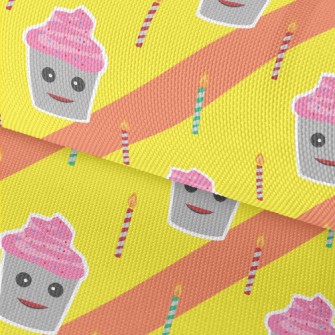 Cup Cake With Candles Waterproof Oxford