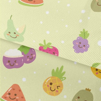 Smiley Fruit Doodle Waterproof Oxford