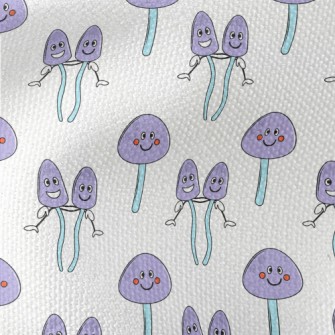 Funny Purple Mushroom Waterproof Canvas
