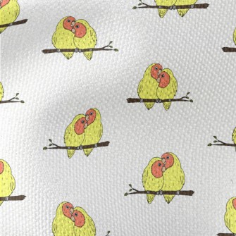 Hand Drawn Loving Birds Waterproof Canvas