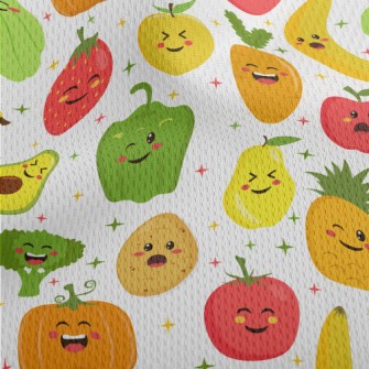 Happy Expression Vegetables Athletic Mesh Flat Back
