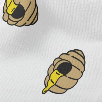 Cartoon Beehive Pattern Terry