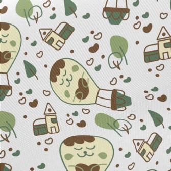 Cute Hot Air Balloon Twill