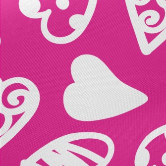 Graffiti Pattern Love Heart Twill