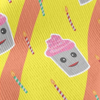 Cup Cake With Candles Standard Corduroy