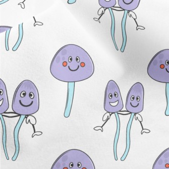 Funny Purple Mushroom Micro Fleece