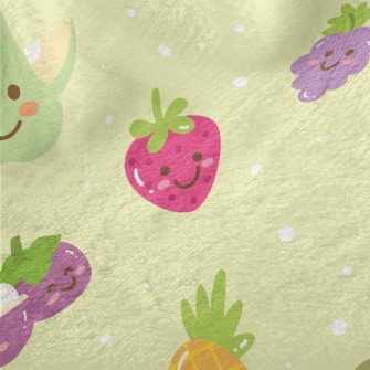 Smiley Fruit Doodle Minky
