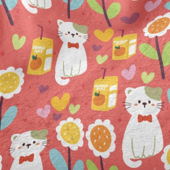 Cat And Orange Juice Minky