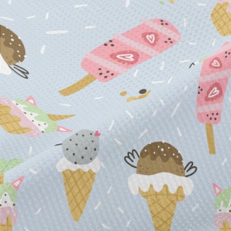 Cartoon Ice Cream Piqué