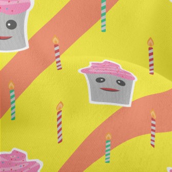 Cup Cake With Candles Lightweight Performance Linen