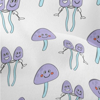Funny Purple Mushroom Lightweight Performance Linen