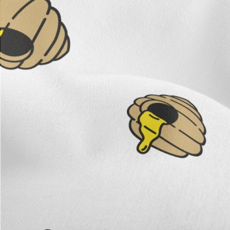 Cartoon Beehive Pattern Lightweight Performance Linen