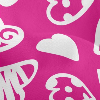 Graffiti Pattern Love Heart Lightweight Performance Linen