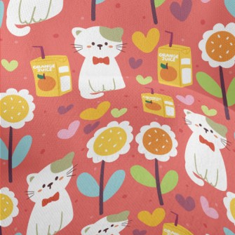 Cat And Orange Juice Lightweight Performance Linen