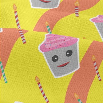 Cup Cake With Candles Modern Jersey