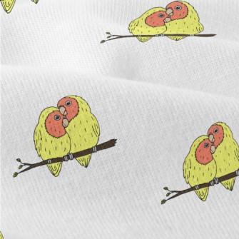 Hand Drawn Loving Birds Modern Jersey